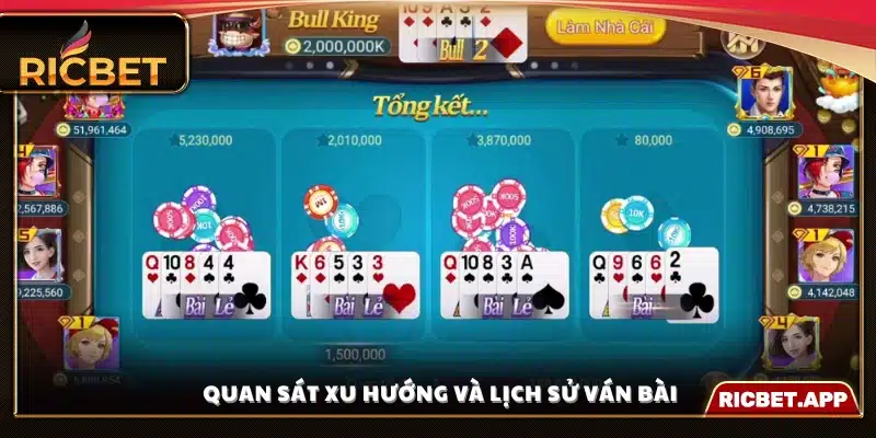 Cách theo dõi lịch sử ván bài để nắm bắt xu hướng